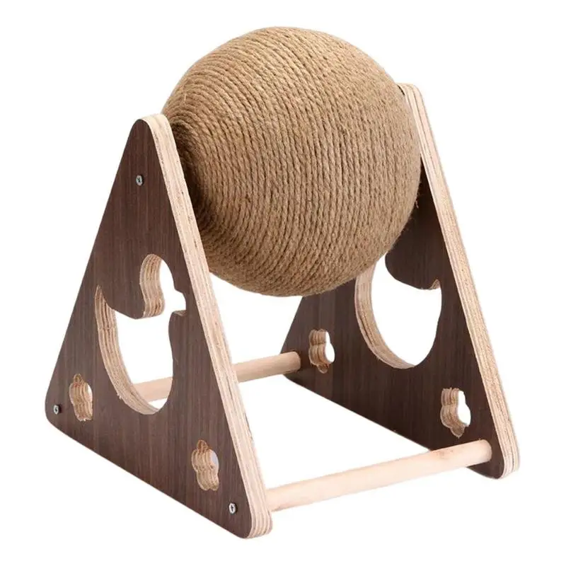 

Когтеточка из сизаля для кошек мяч, Когтеточка для домашних животных с вращающимся шариком, Натуральный сизаль, Когтеточка для кошек, Когтеточка для кошек