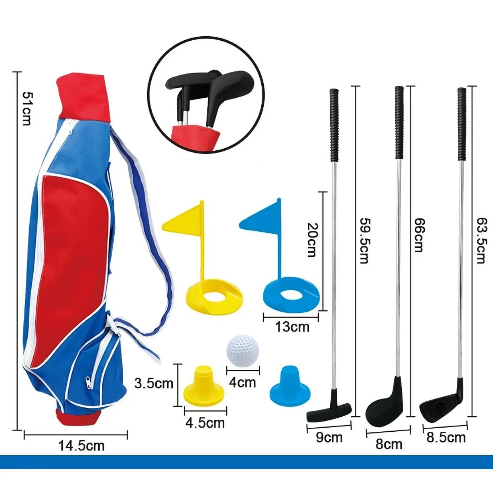 Kids Golf Toys Set Toy Sports Golf with Ball and Club Educational Toy Garden Game Training for and Girls Children