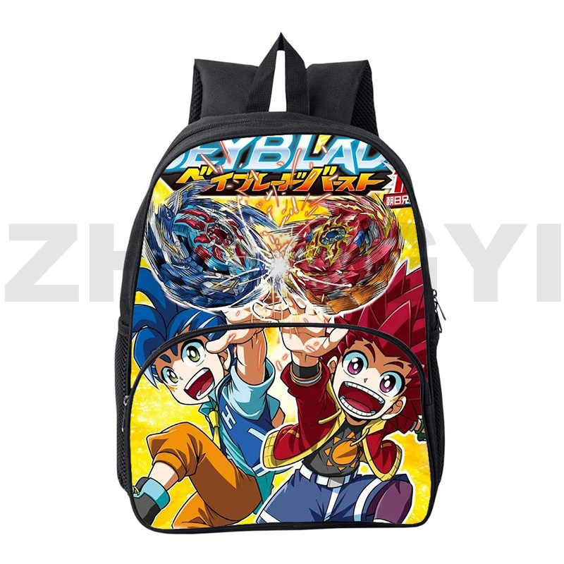 

Funny Cartoon Beyblade Burst 3D Back Pack Boys Outdoor Sport School Bags 12/16 Inch Mini Bookbag Japanese Anime Bags for Women