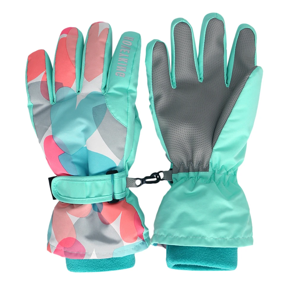 3-15T Kid Ski Gloves Waterproof Winter Warm Gloves For Boys Girls Windproof Snowboard Outdoor Skiing Motorcycle Protector