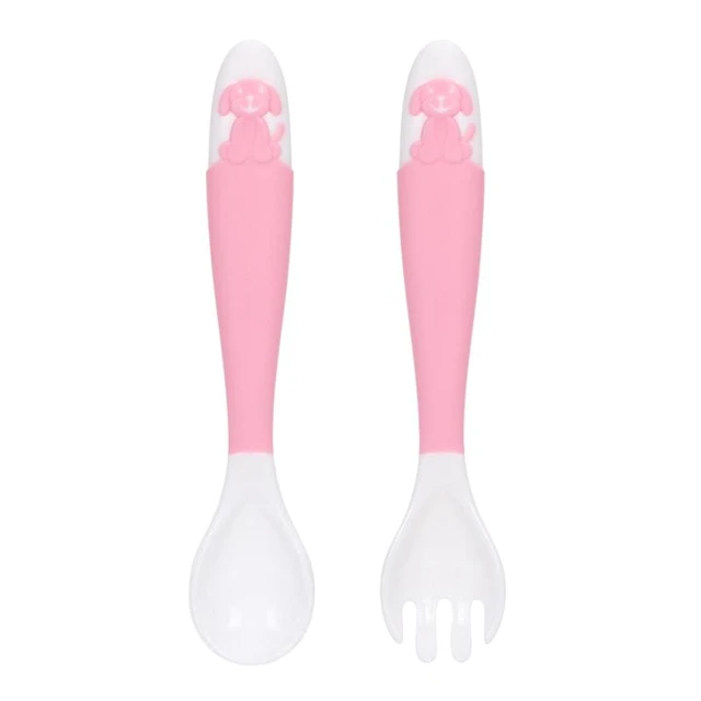 2pcs Silicone Spoon Fork for Baby Feeding Utensils Set Toddler Learn To Eat  Training Bendable Soft Fork Infant Tableware Cutlery - AliExpress