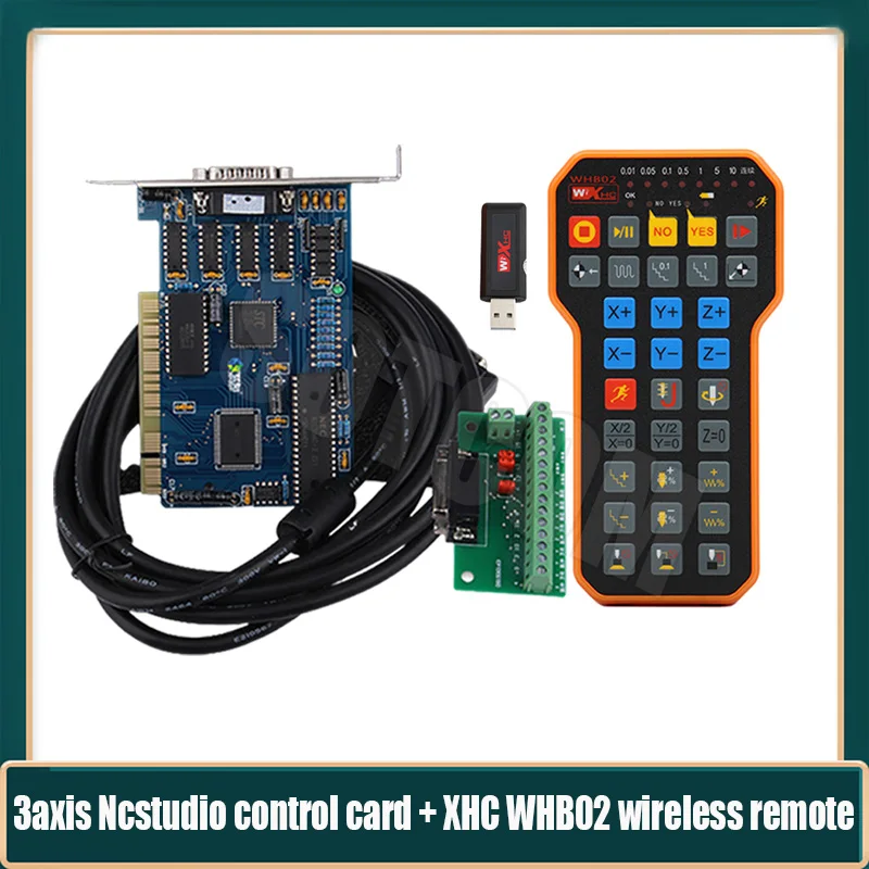 

Cnc Engraving Machine 3axis Ncstudio Motion Controller 5.4.49 Control Card + Xhc Whb02 Weihong Dsp Control Handle