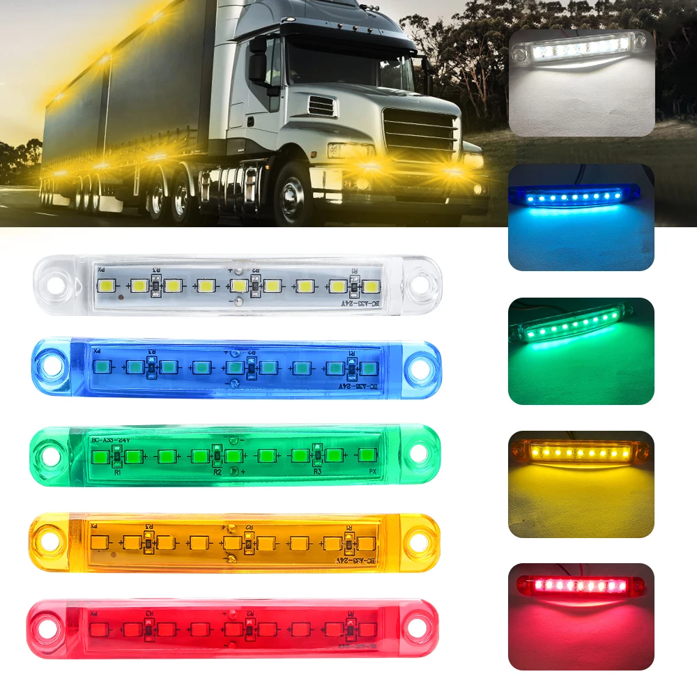 

LED Side Marker Lights Signal Lamp Truck Trailer light Warning Lamp 9 LED Indicators 12v Strobe light motorcycle LED CAR LIGHT