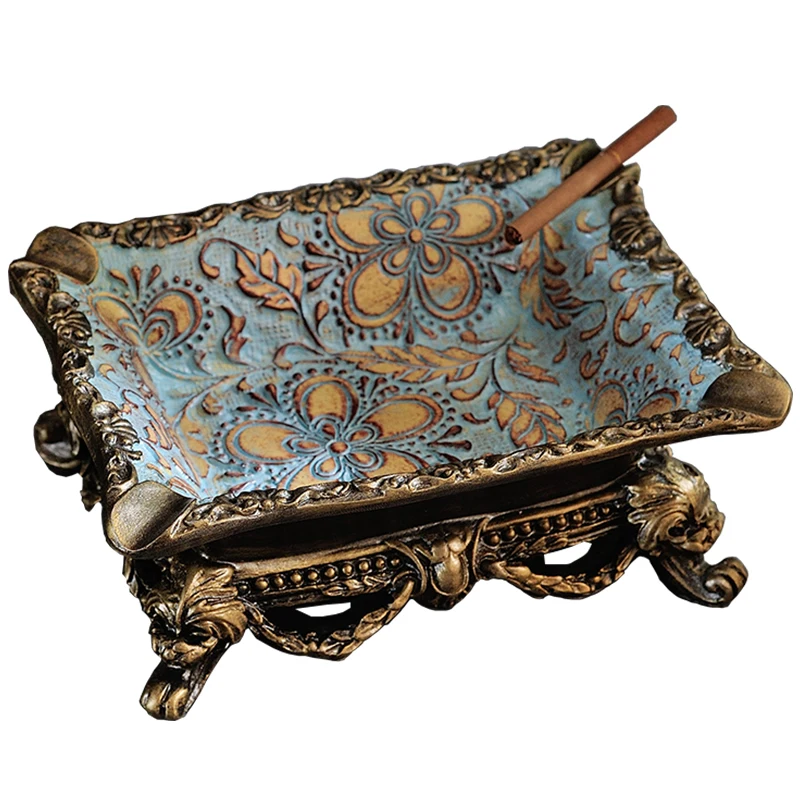 

European-Style Resin Vintage Creative Ashtray Living Room and Tea Table Decoration New American-Style Personalized Ashtray