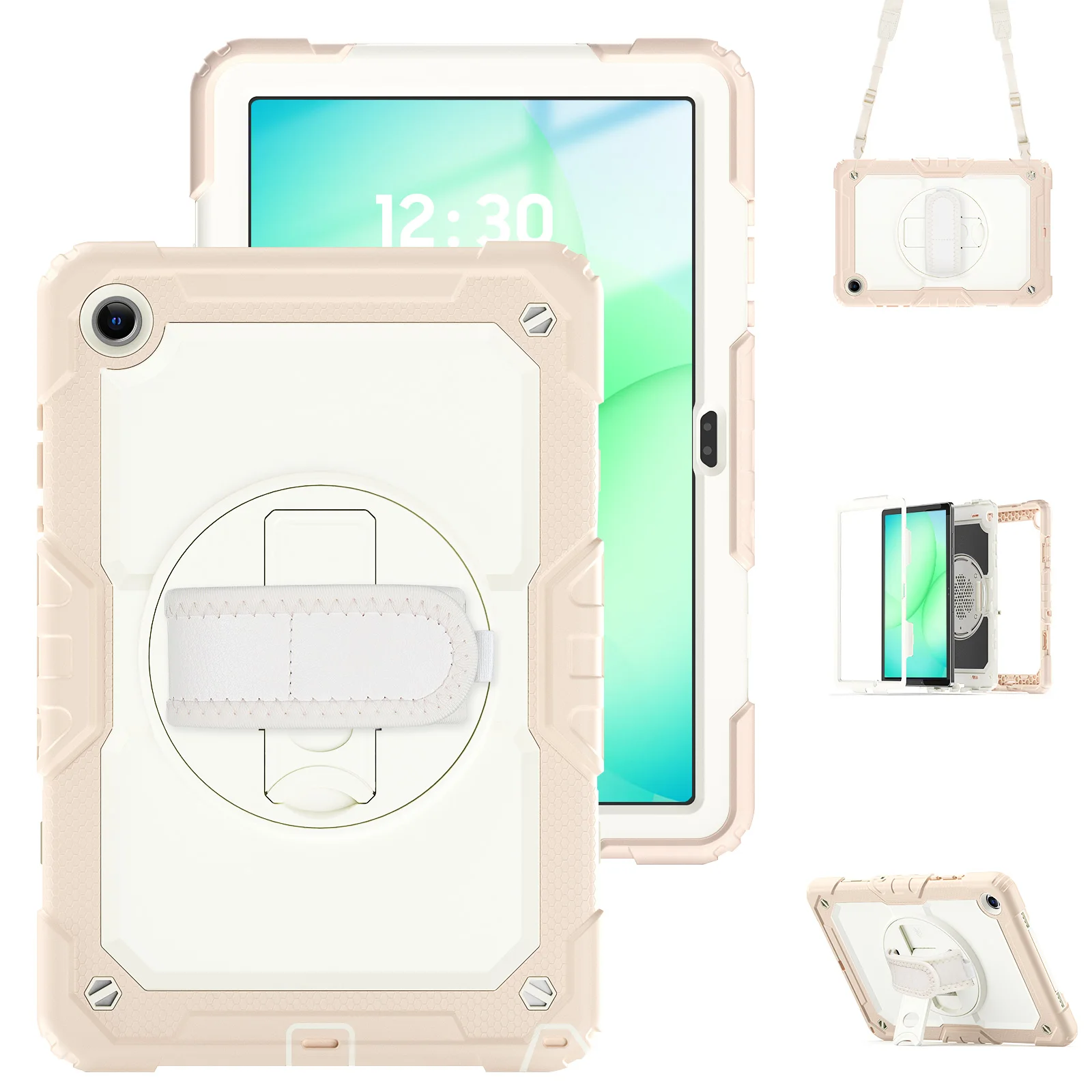 Durable Shockproof Tablet Case with Hand & Shoulder Straps - Kids Safe Cover