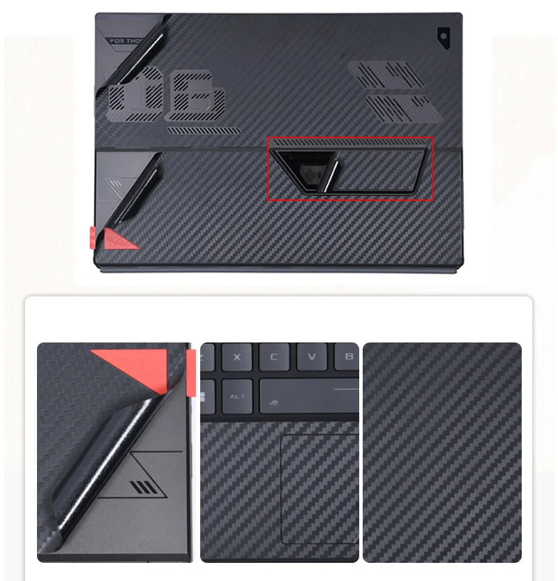 Kh Laptop Carbon Stickers Skin Decalcomanie Cover Protector Guard Per Asus Rog Flow Z13 Gz301 Gz301Z Gz301Ze Muslimate 2022