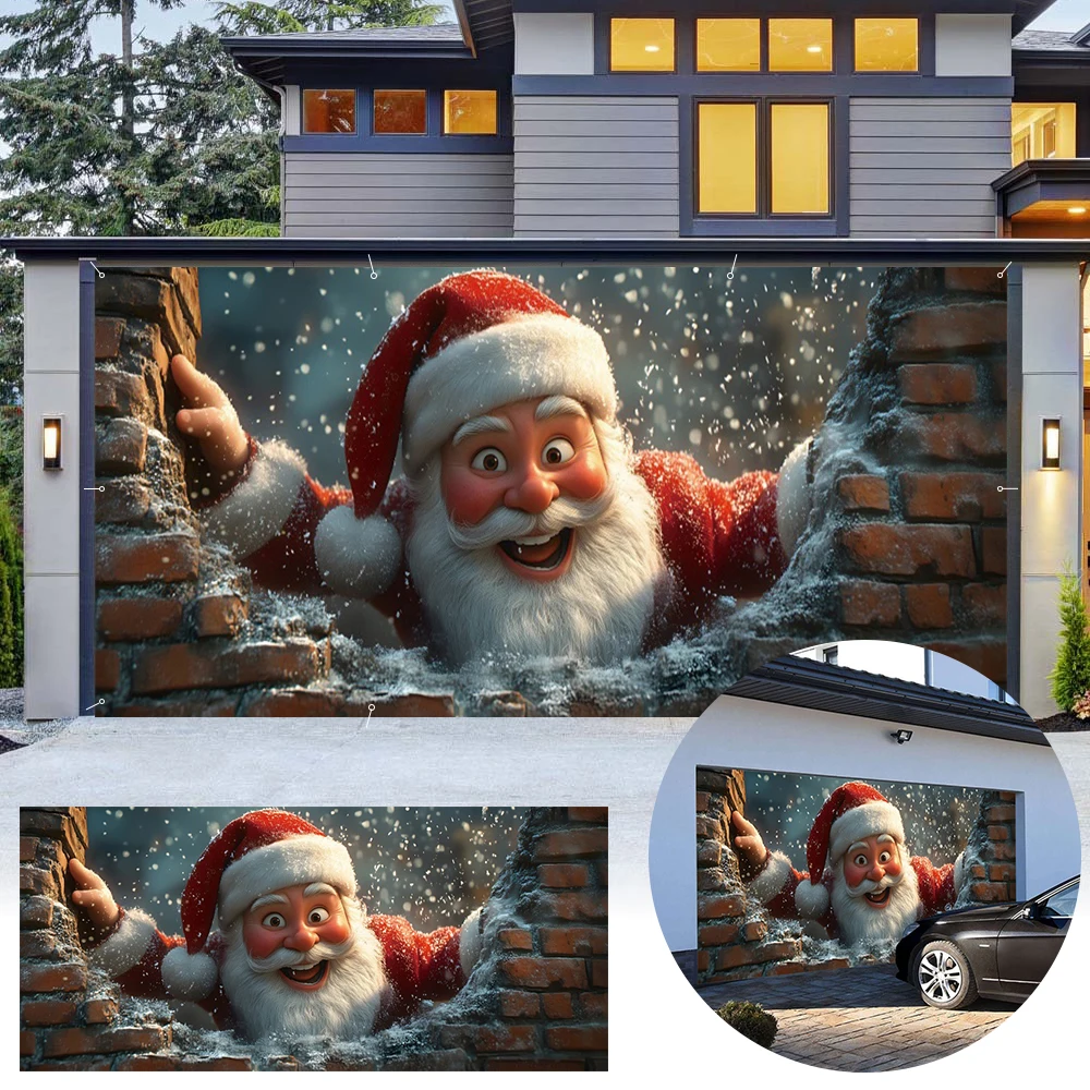 Santa Claus Garage Door Banner – 1