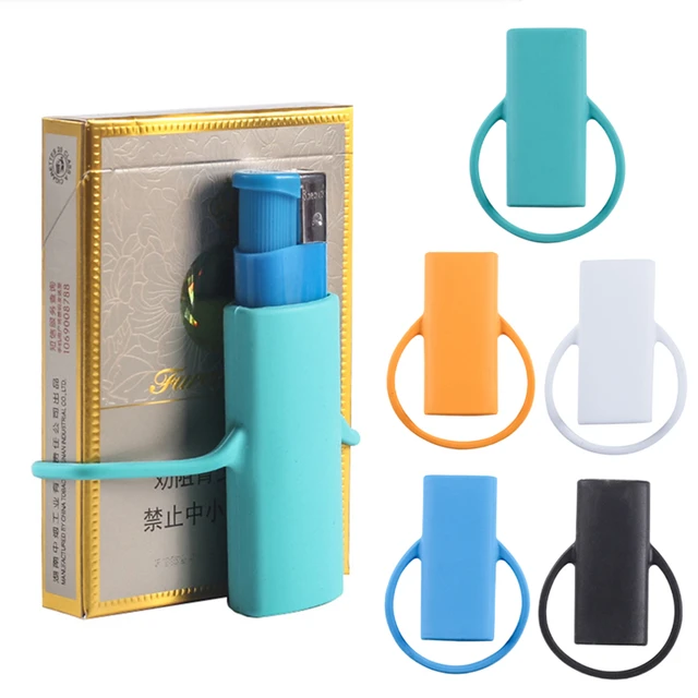 Rubber Lighter Case Silicone Lighter Sleeves Wrap Around Tobacco Pouch &  Cigarette Case Holder Multipack Daily Use - AliExpress