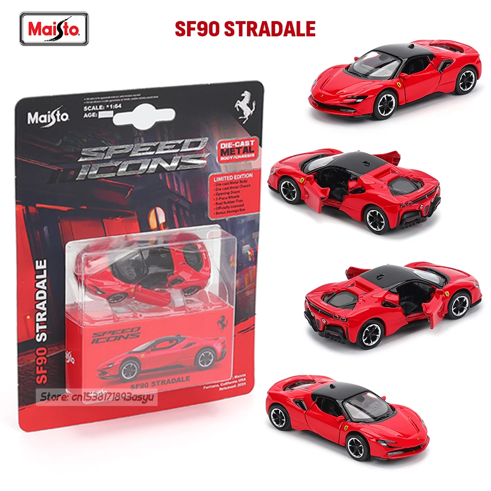 Maisto 1:64 ferrari sf90 sp1 812 daytona sp3 911 gt2 rs chassi