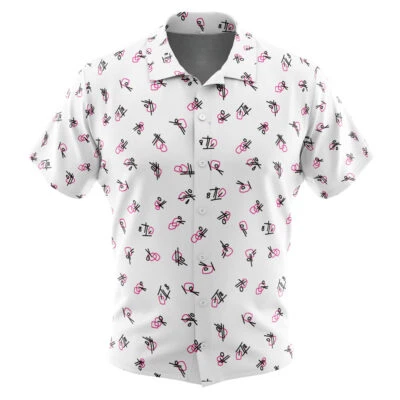Nezuko Kamado Demon Slayer Button Up Hawaiian Shirt 3