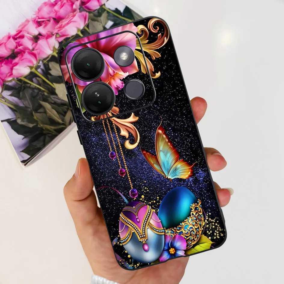 Stylish Patterned Soft Silicone Phone Back Cover