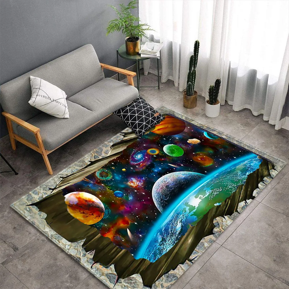 SHELOG Space Galaxy Astronaut large carpet Game Room Carpet Suitable