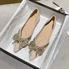 2023 Spring and Autumn New Fashion Bow Pointed Flat Bottom Bean Shoes Korean Versatile Casual Women's Shoes 1