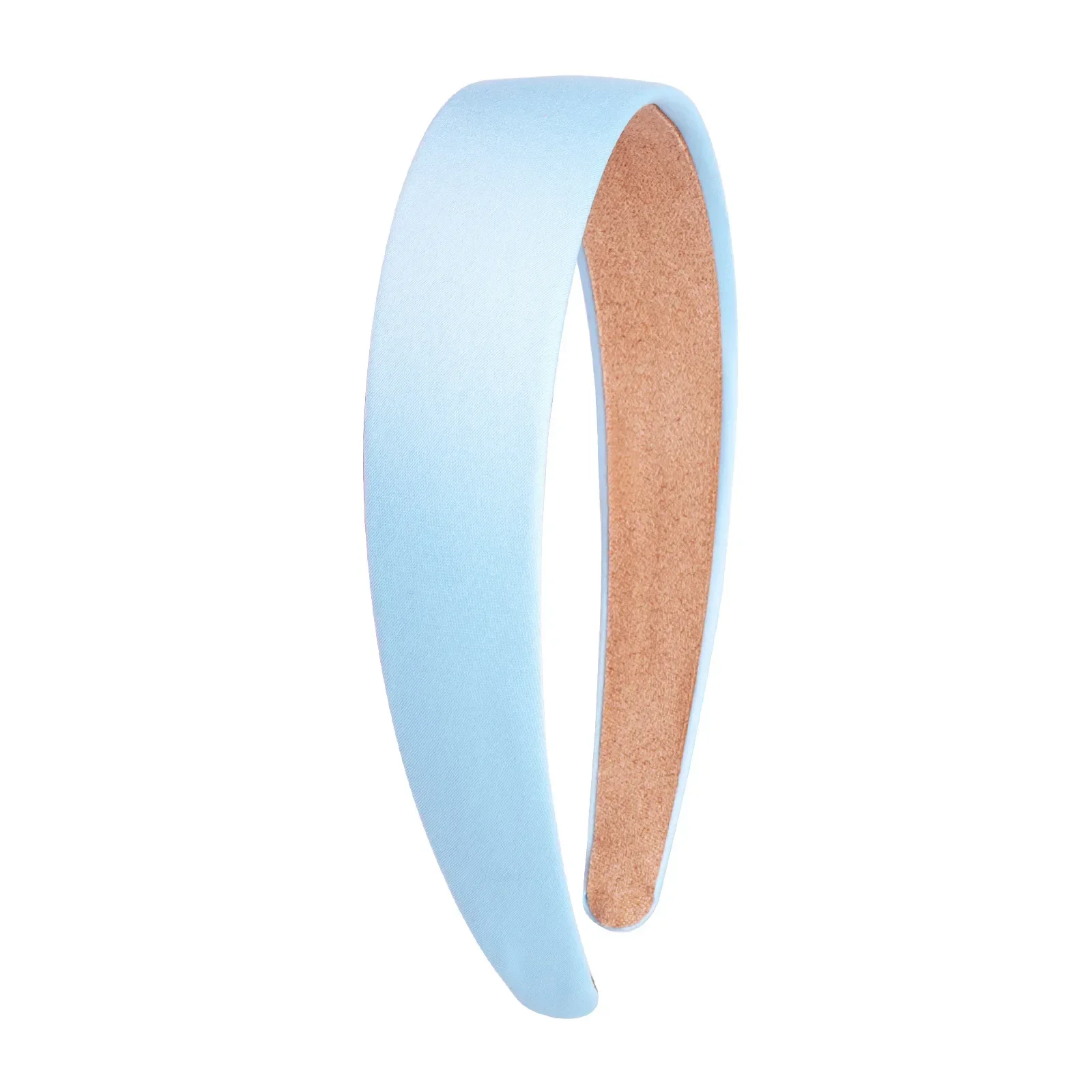 3cm Colorful Satin Wide Headband for Women - Vintage Solid Color Hair Accessory