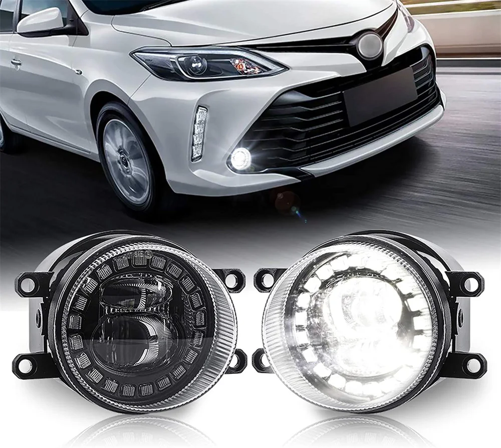 

Chrome/Black Fog Lights Assembly With Hole DRL Fit for Toyota Avalon,Camry,Corolla,Yaris,LEXUS RX350 450H LED Fog Lamp,1 pair