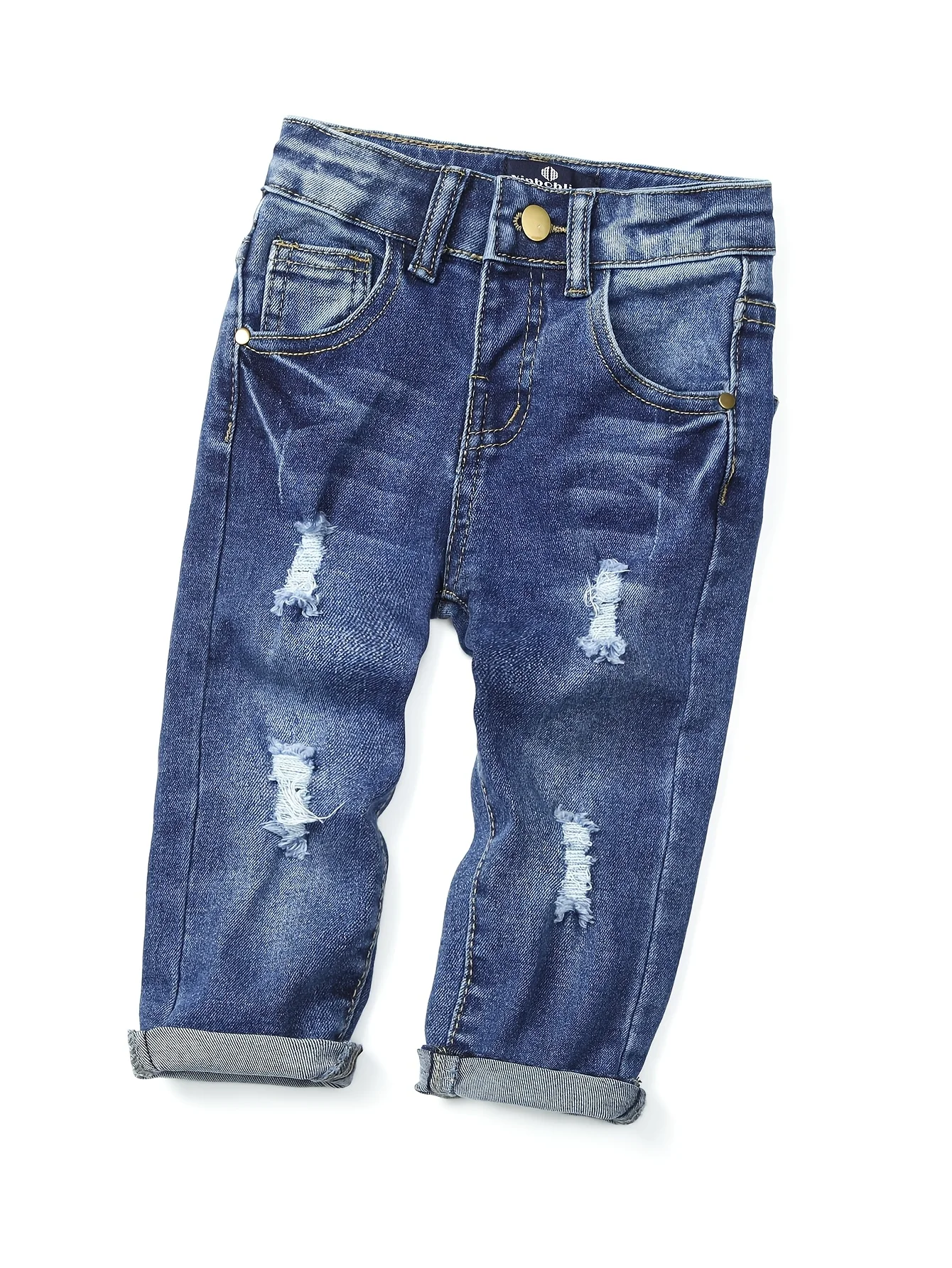 Children Fashion Casual Jeans Boys Stretch Denim PantsTeenage Solid Color Trousers Wear Kids Spring and Autumn Clothing