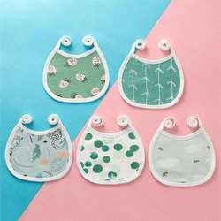 Pure Cotton Baby Bib Waterproof Burp Cloths Class A with Adorable Lace-up Soft and Durable Saliva Towel for Infants BPA Free