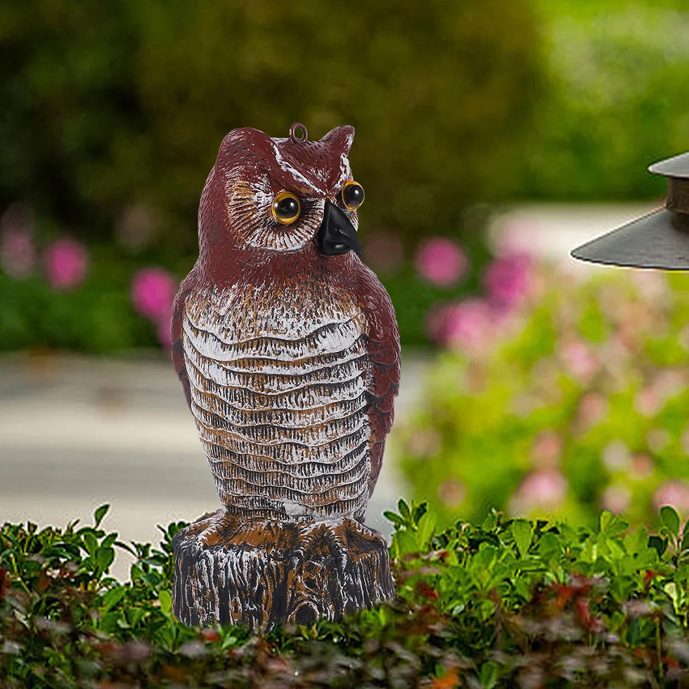 

2pcs Fake Owl Decoy Sculpture Owl Decoy to Scare Birds Owl Bird Deterrent Statue Garden Owl Decor