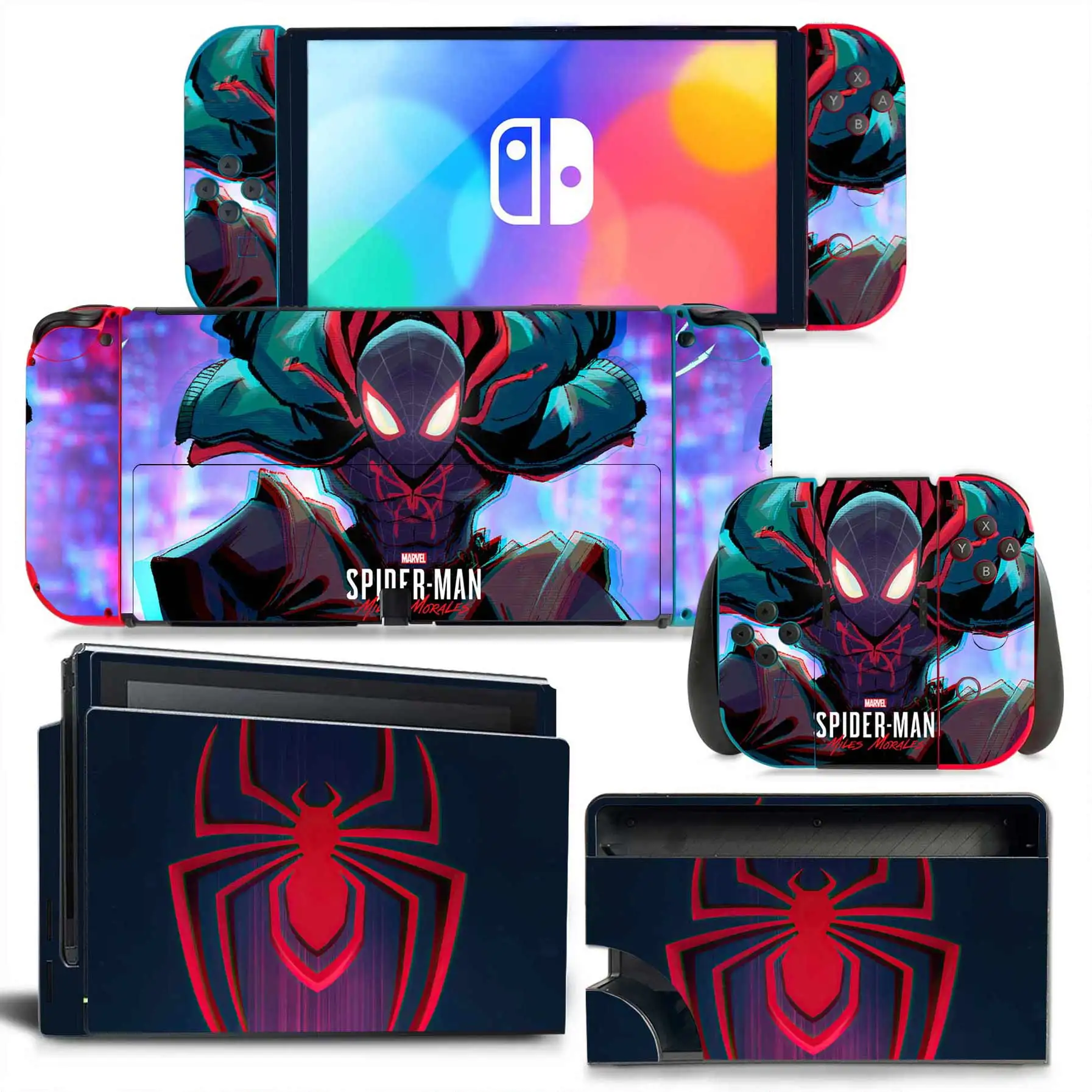 Stickers Switch Oled Spiderman | Switch Oled Accessories | Console Switch  Sticker - Stickers - Aliexpress