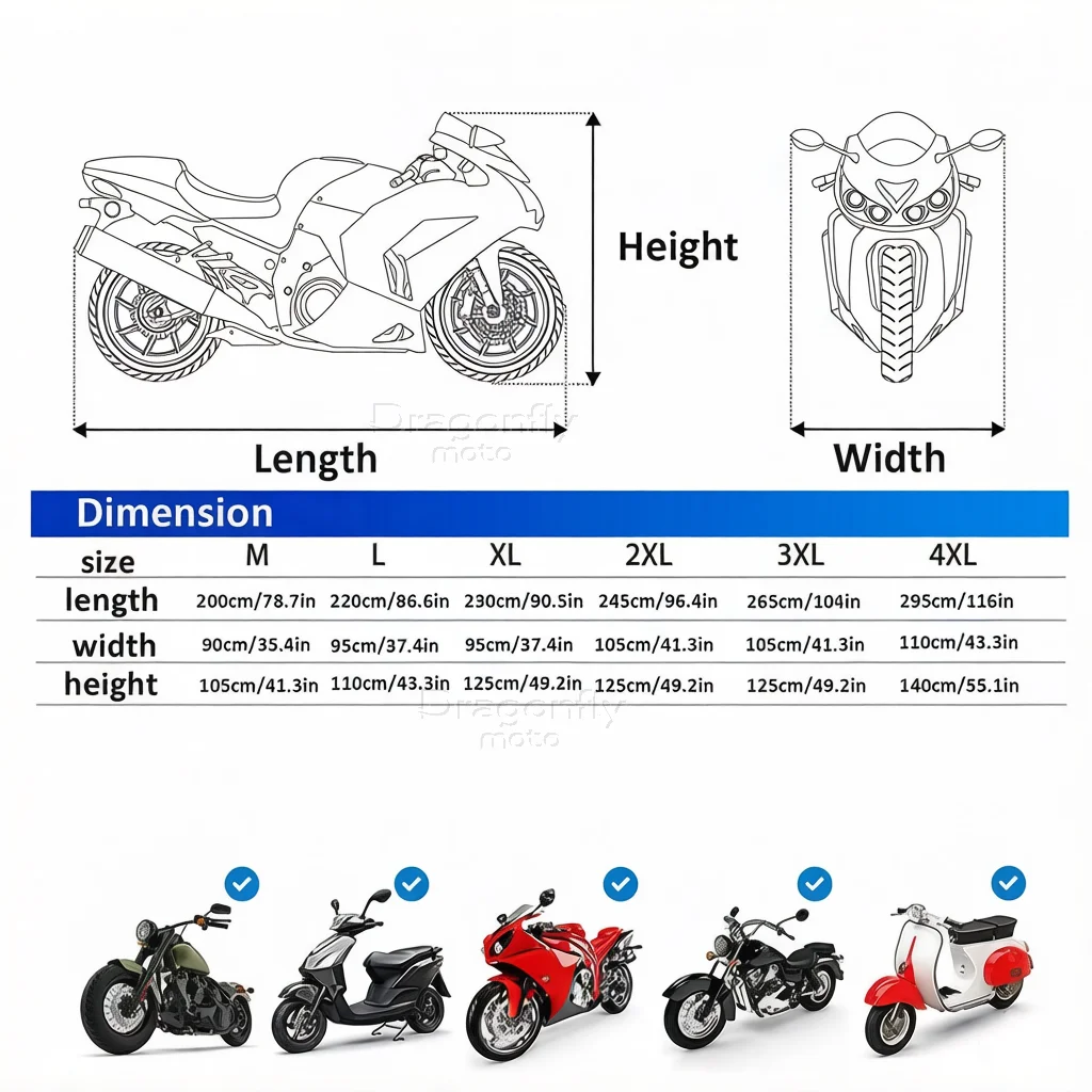 혼다 CBR 125R 954 600 F4i 650F 650R 1100XX 1000F CBR 600RR 1000RR 오토바이 커버 방수 야외 스쿠터 UV 프로텍터