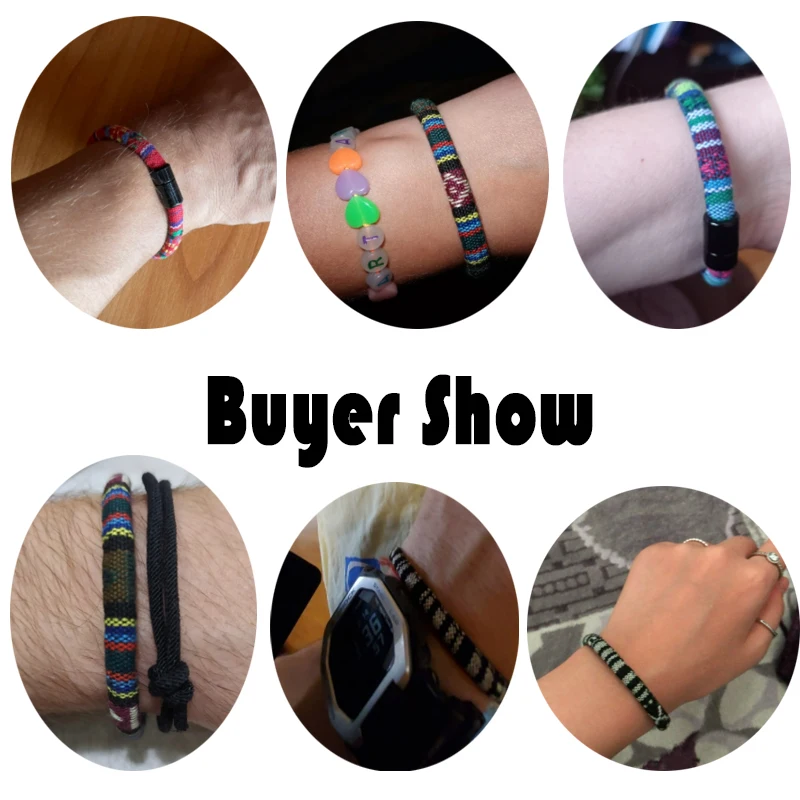 Mens Bohemian Cord Bracelet with Thread Fabric