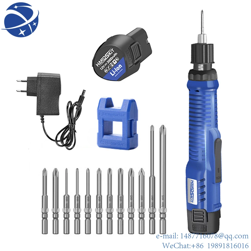 

YYHC 12V Wireless Rechargeable Lithium Electric Screwdriver Kit Household Tools Precision Cordless Electric Screwdriver Set
