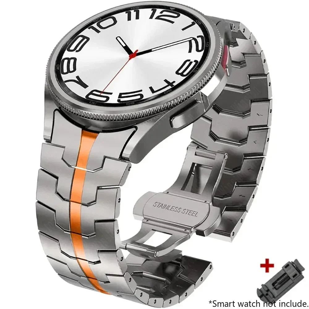 Premium Stainless Steel No-Gap Metal Link Bracelet Strap