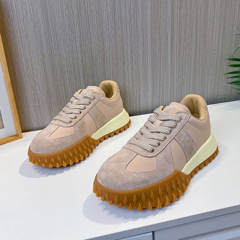 AIYUQI Sneakers Ladies Anti Slip 2024 Spring New Genuine Leather Women Sneakers Thick Sole Forrest Gump Shoes Women