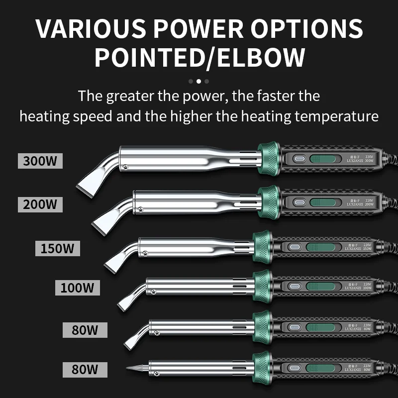 Electric Soldering Iron Soldering Iron 80/300W HighPower Electric Soldering Iron Indicator Light Fast Heating Adjustable Temperature Intelligent Welding Tool