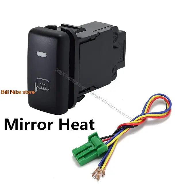 For Toyota PRADO 2003-2009 Front Fog Light LED DRL Heating Up Tail Gate Radar Parking Sensor Switch Button with Wire purple