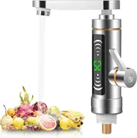 Robinet de chauffage électrique instantané, robinet de chauffe-eau sans réservoir, robinet de chaleur rapide en acier inoxydable pour la cuisine 1