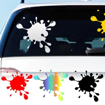 Adesivi per auto riflettenti con goccia d'acqua per auto Macchie di vernice divertenti Decalcomanie per finestre Macchie Adesivi per carrozzeria in vinile a getto d'inchiostro Adesivi per paraurti per auto