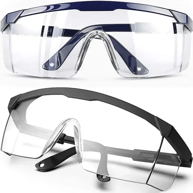 Lunettes de sécurité anti-éclaboussures pour le travail, 2 pièces, protection des yeux, lunettes de laboratoire, protection industrielle contre le vent et la poussière, lunettes de cyclisme 1
