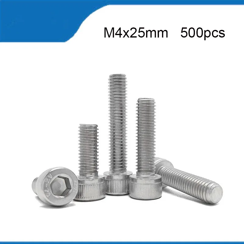 FreeShipping500pcsDIN912M425mmA2304StainlessSteelM4Screws