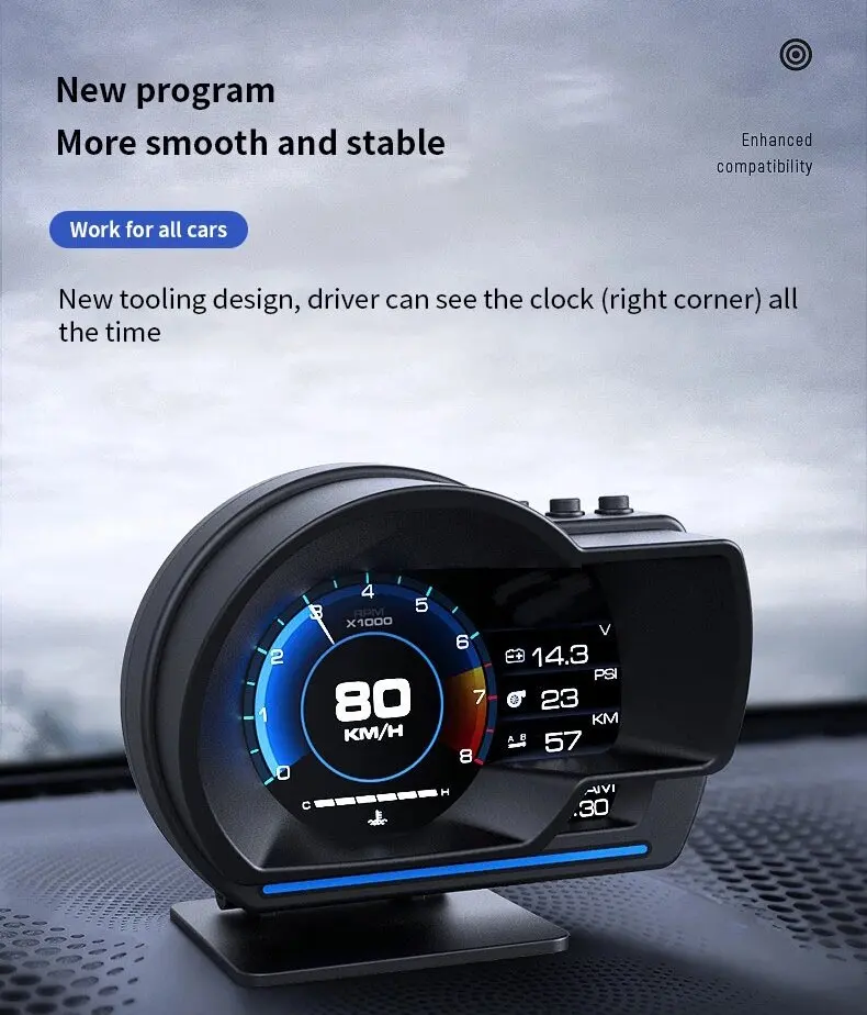 ֽ A501 OBD2 ڵ   ÷ HUD Ʈ ڵ    µ ͺ RPM    Ÿ  ˶ ڵ 