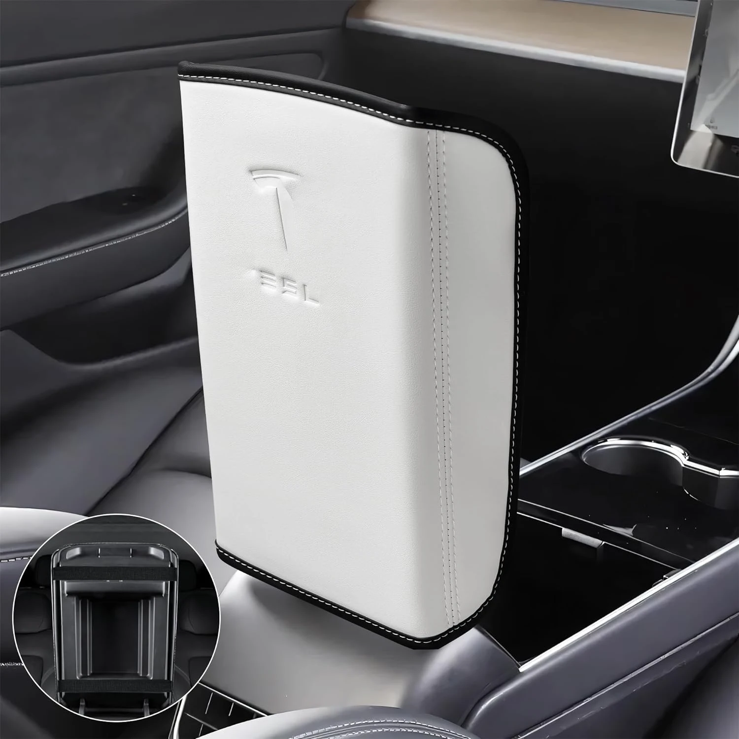 Armrest Cover Tesla Model 3/Y Interior Accessories Leather Center Console Cover center console armrest armrest pad armrest box car armrest box car armrest mat center console cover car armrest cover