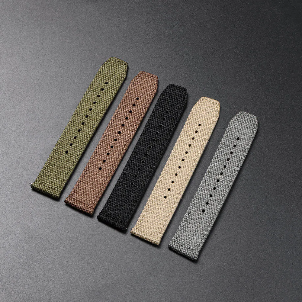 Premium Two-Sided Genuine Nylon Quick Release Sport Watch Band