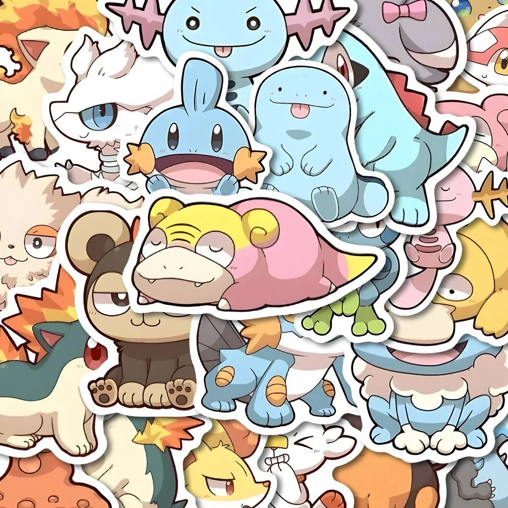

10/30/50/93pcs Kawaii Cartoon Pokemon Stickers Anime Decals for Kid DIY Notebook Diary Phone Waterproof Sticker Fun Classic Toy
