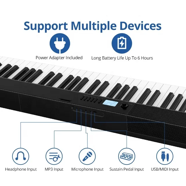 TERENCE V30 Folding Piano 88鍵盤 Terence V30 Beginners Kids Big Speaker And Battery Portable