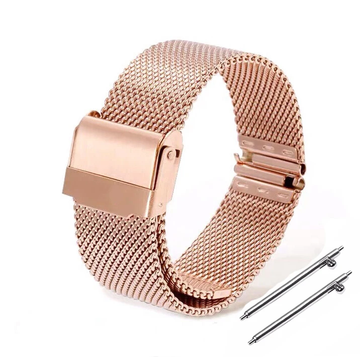 Sleek Milanese Stainless Steel Mesh Bracelet Watchband with Quick Release