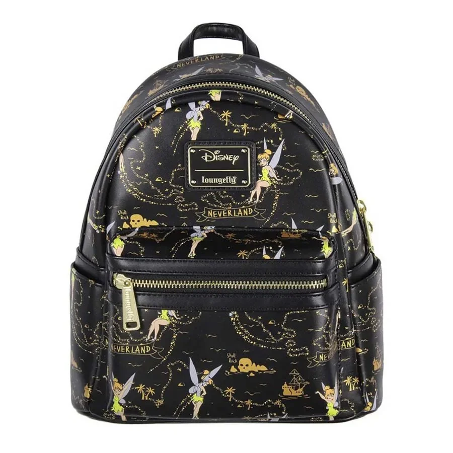 Disney Tinkerbell Glow in The Dark Allover Print Backpack Stitch Lady Bags Sequin Minnie Schoolbag Handbag for Girls 5