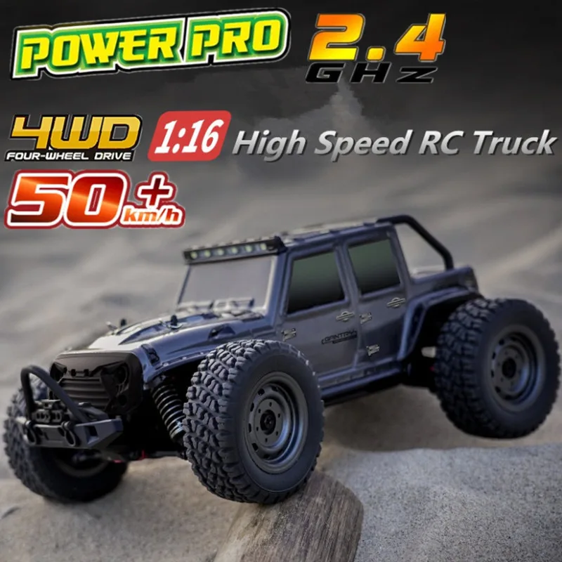 parkten RC Cars 2.4G 50 KM/H High Speed Racing With LED 4WD Drift Remote Control Off-Road 4x4 Truck Toys for Adults And Kids 4