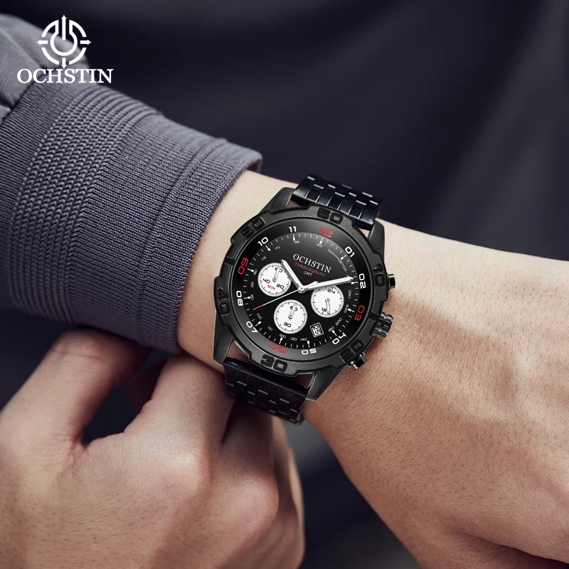 OCHSTIN Business High-end Waterproof Wristwatch Multifunction Quartz Movement Hot Model Pilot Series 2024 Men's Quartz Watch