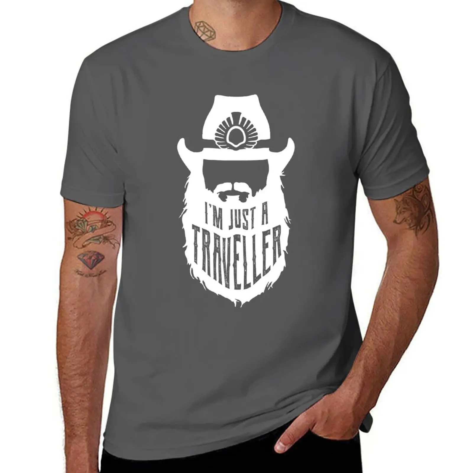 

I'm Just A Traveller T-Shirt sports fans cute clothes heavyweights cute tops t shirts for men graphic