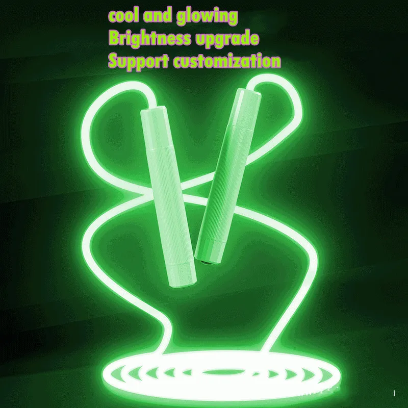 Skipping Adjustable Night Glowing Skip Rope Exercise LED Jump Ropes Light Up Outdoor Supplies Portable Training Sports Equipment