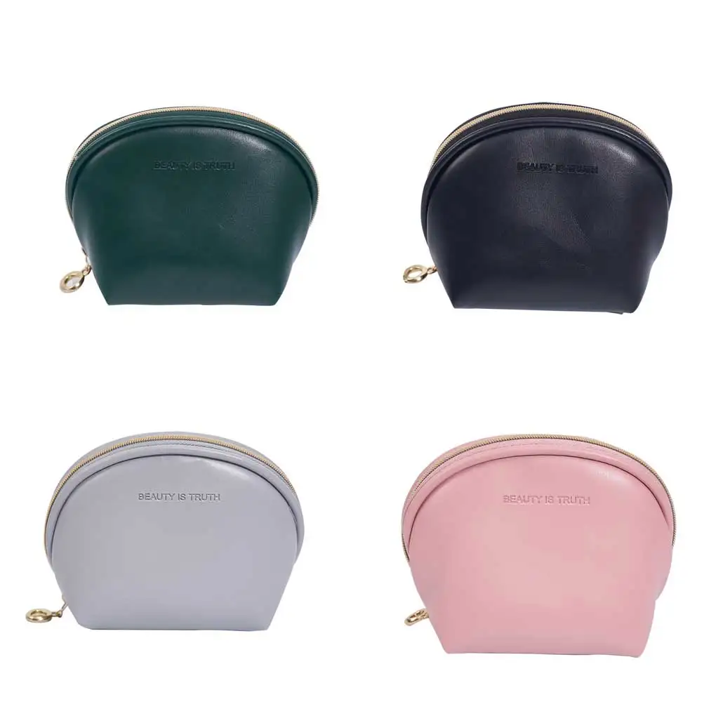 

Makeup Pouch Multifunction Waterproof PU Jewelry Bags Fashionable Cosmetic Bag Organizer Solid Color Mini Beauty Case