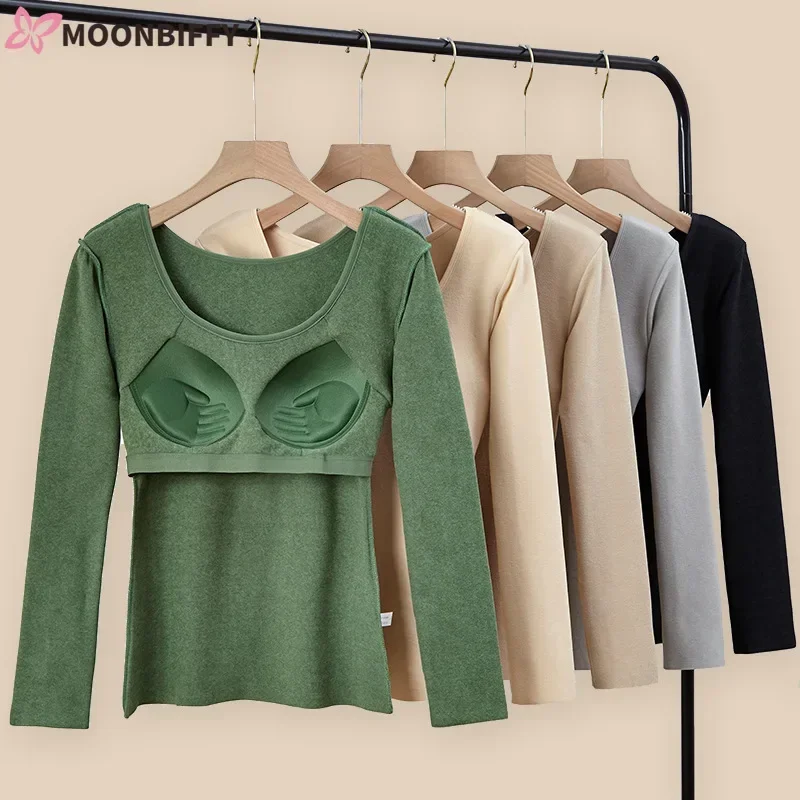 

Thermal Underwear Tops Women Tank Top Winter Warm Tube Tops Camisole Sexy Double-Sided Velvet Self-Heating Female Soutien Gorge