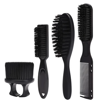 Set di spazzole per la pulizia del salone Spazzola per capelli Spazzole per spolverino per il collo Anello di design appendibile Spazzola per barba Set di spazzole per lo styling dello stilista Prodotti per la pulizia