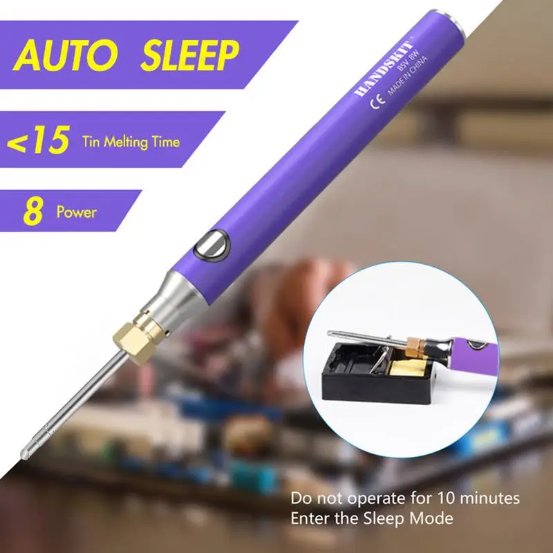 

Solder Iron For Electronics Rechargeable 8W Soldering Iron 5V Adjustable Temperature Soldering Welding Tools US Plug For Men And