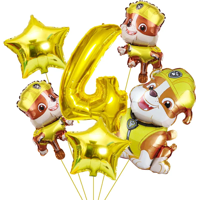 Ensemble de ballons à hélium dessin animé pat'patrouille, 1 ensemble, décor  de fête d'anniversaire pour enfants, décor de fête prénatale, Chase  Marshall Skye Rubble - AliExpress